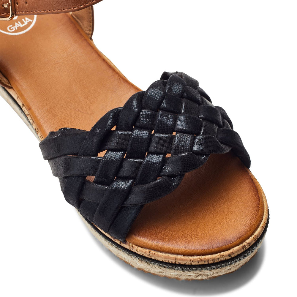 Sonal Black Porvair Sandals