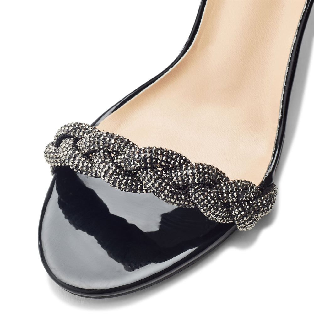 Sonnia Black Porvair Sandals