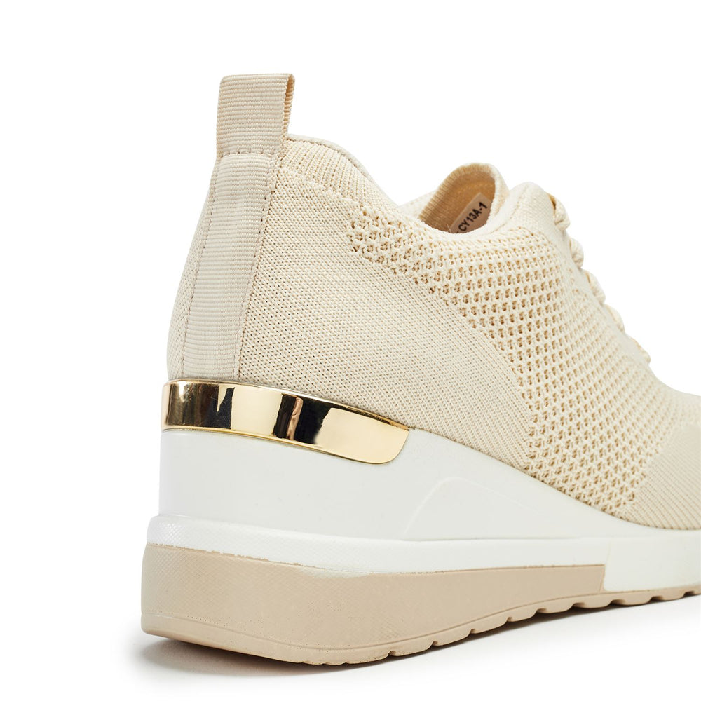 Sorelia Beige Porvair Trainers