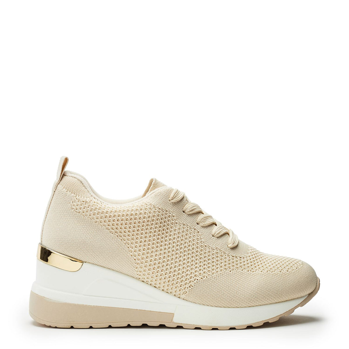 Sorelia Beige Porvair Trainers