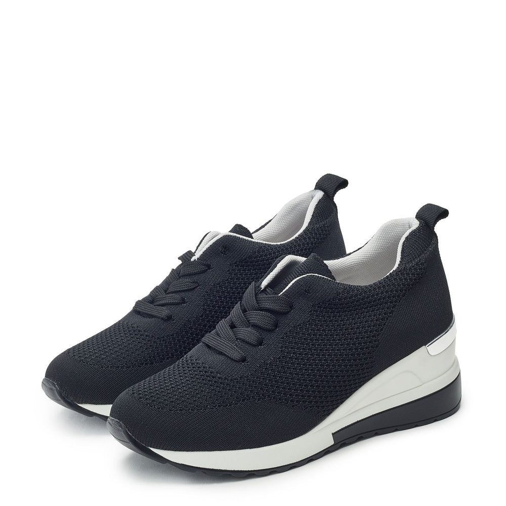Sorelia Black Porvair Trainers