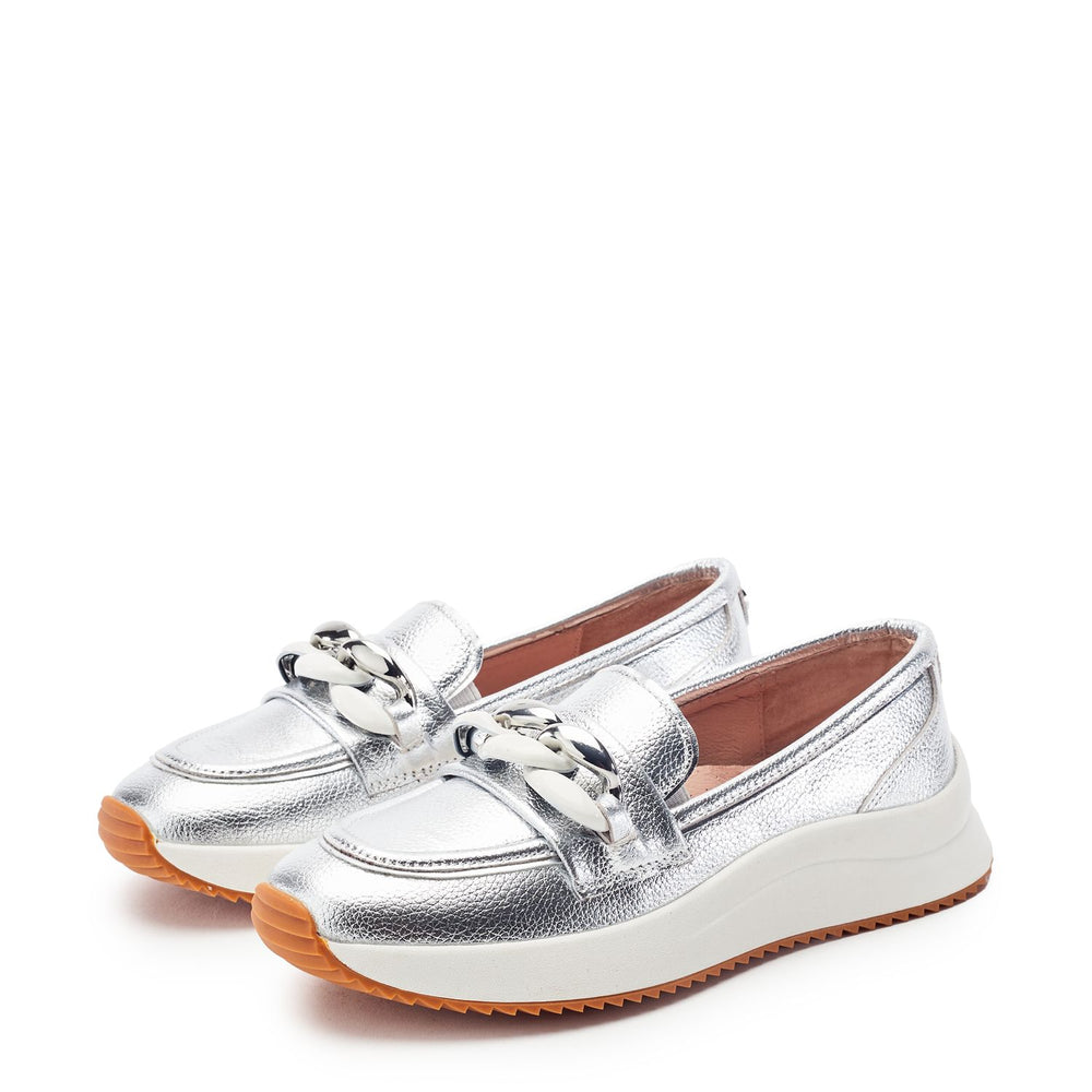 Sorrento Silver Leather Shoes