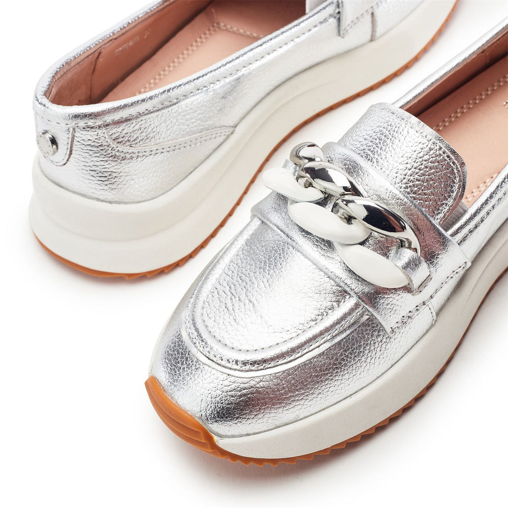 Sorrento Silver Leather Shoes