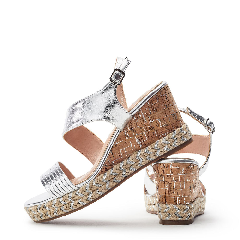 Spotalia Silver Porvair Sandals