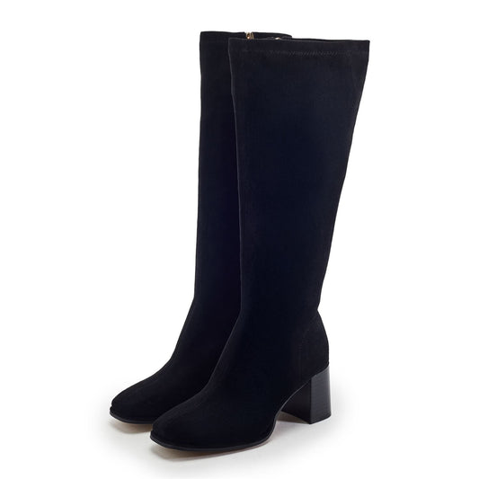 Stellan Black Alcantara Boots