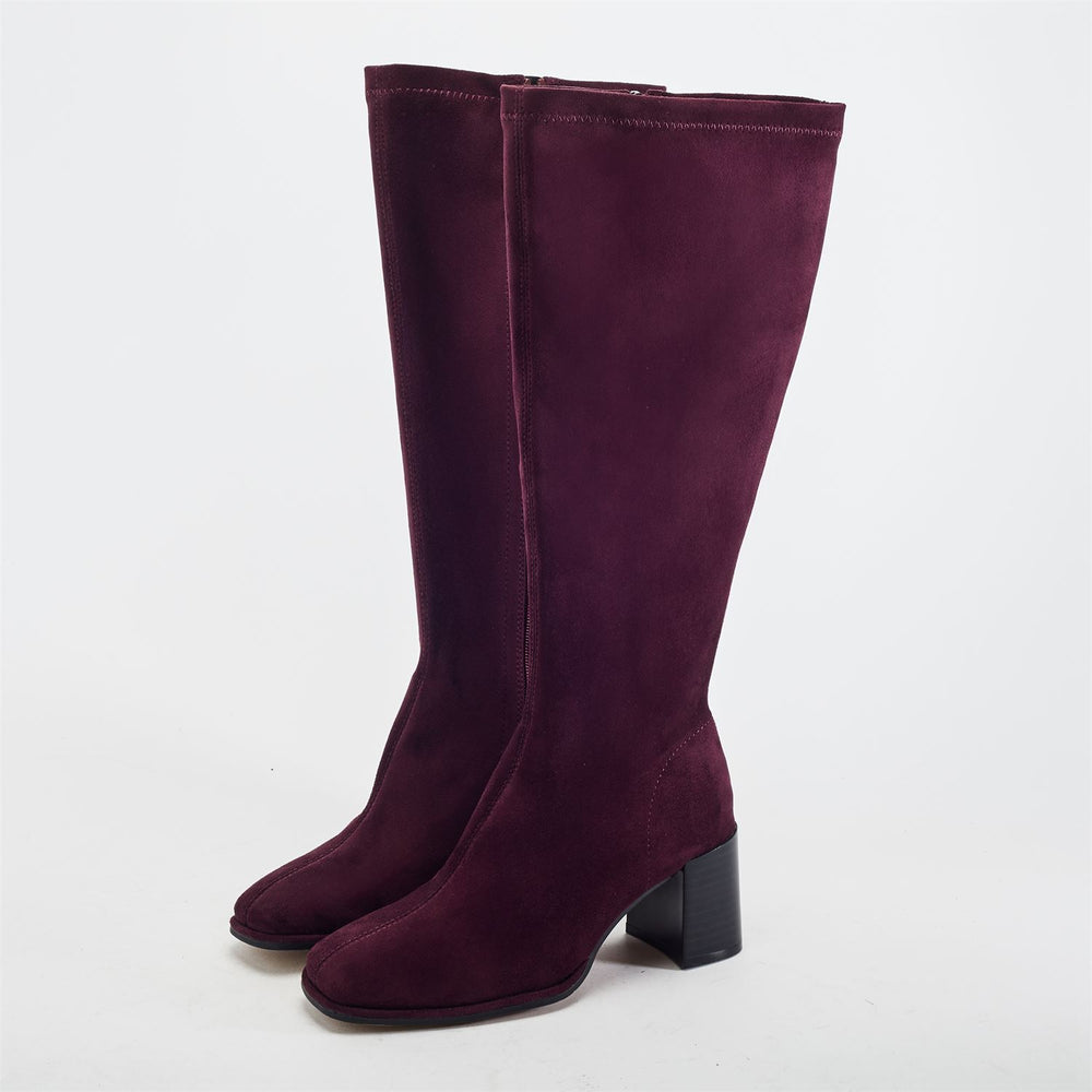 Stellan Plum Alcantara Boots