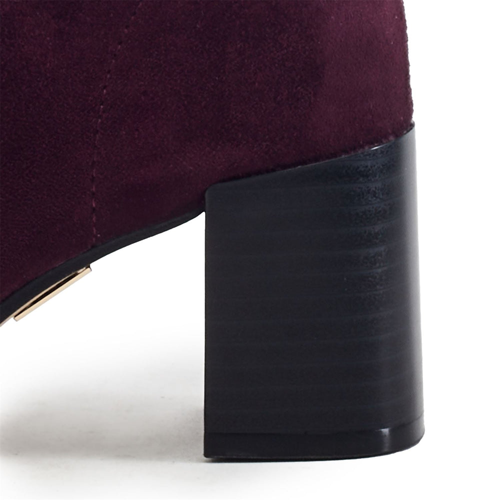 Stellan Plum Alcantara Boots