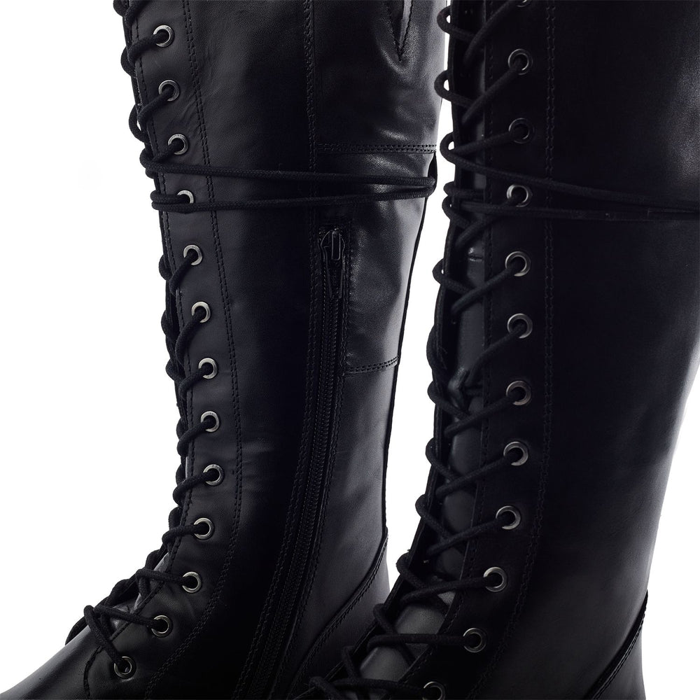 Sulivan Black Leather Boots