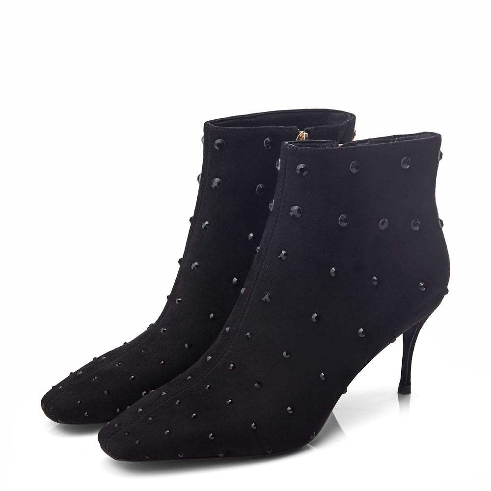 Wenoa Jet Black Alcantara Boots