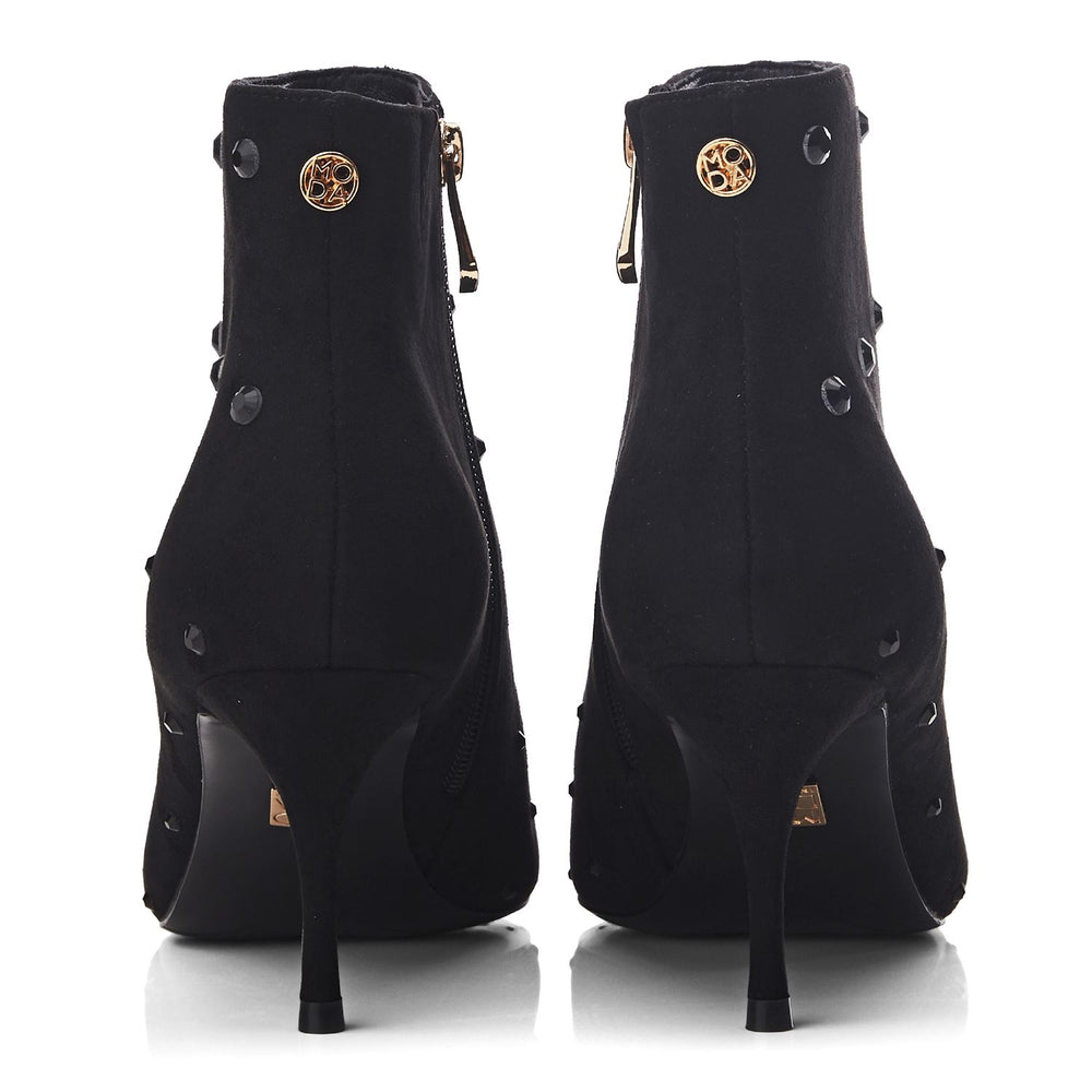 Wenoa Jet Black Alcantara Boots