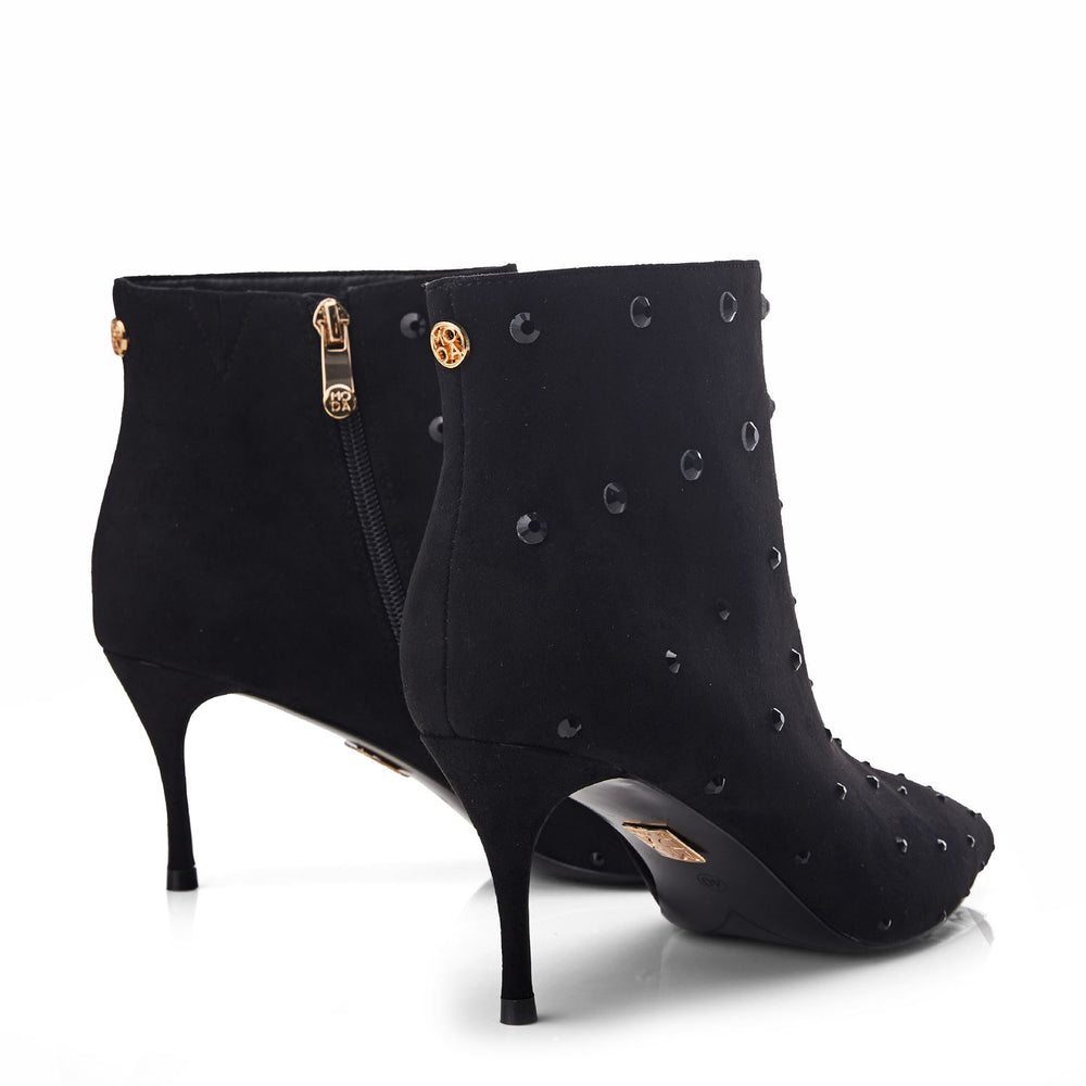 Wenoa Jet Black Alcantara Boots