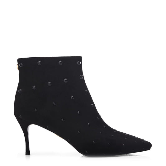 Wenoa Jet Black Alcantara Boots