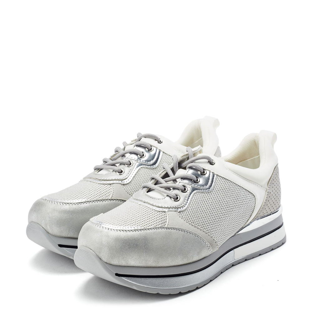 Whisp Grey Textile Trainers