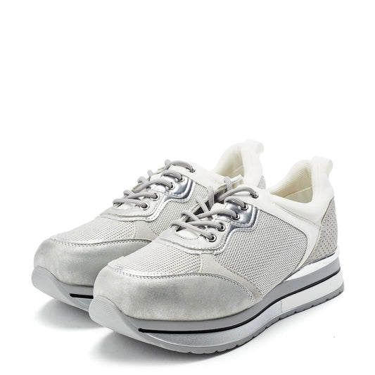 Whisp Grey Textile Trainers