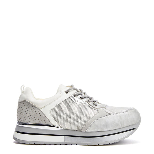 Whisp Grey Textile Trainers