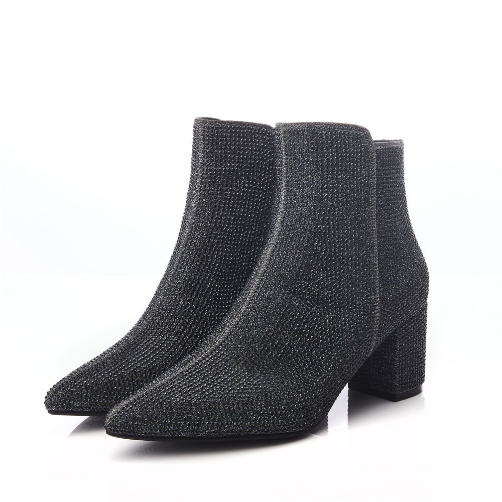 Xiomara Pewter Textile Boots