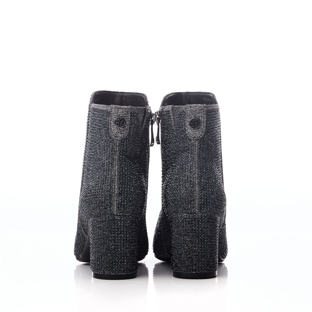 Xiomara Pewter Textile Boots
