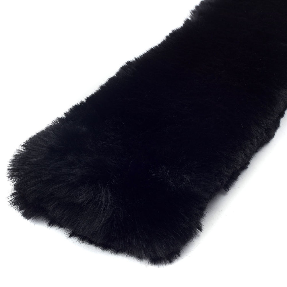 Yolanda Scarf Black Faux Fur 