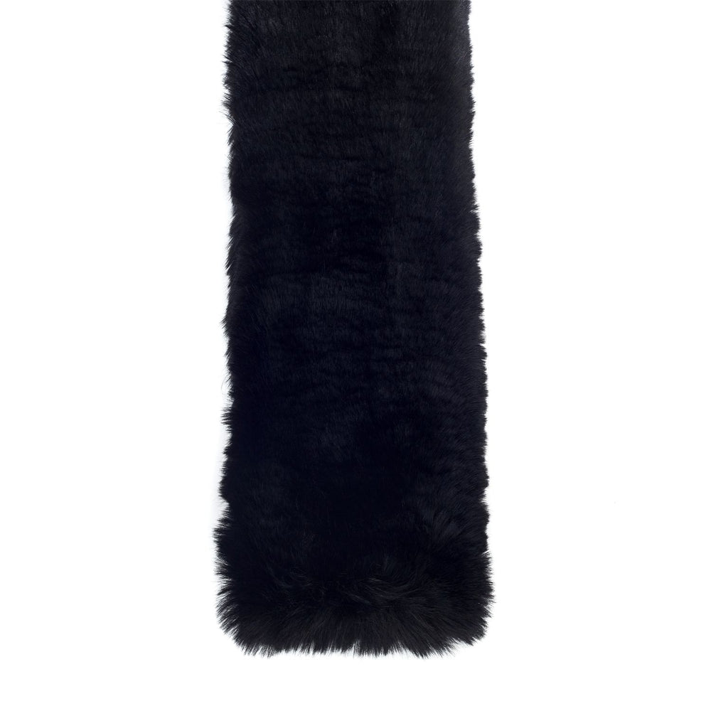 Yolanda Scarf Black Faux Fur 