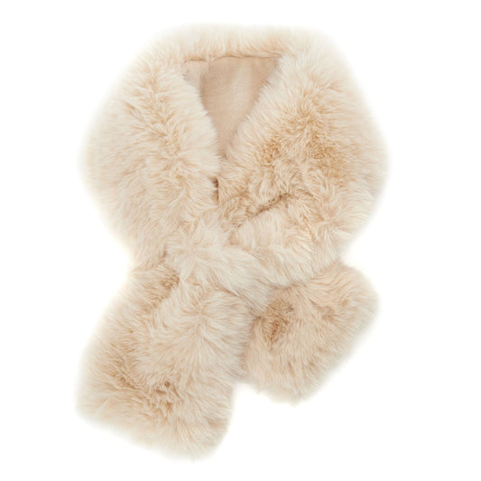 Yolanda Scarf Cream Faux Fur 