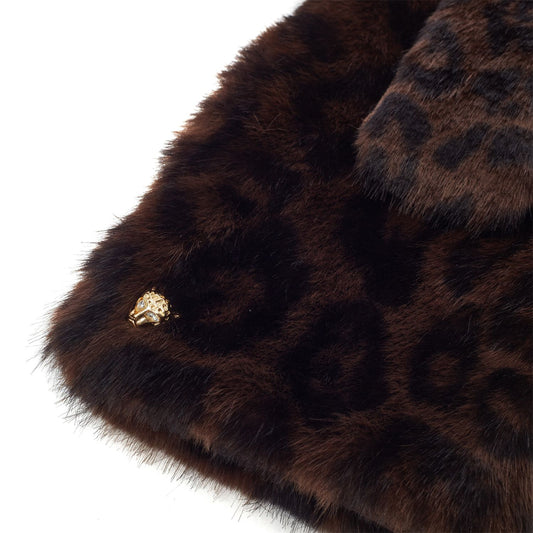 Yolanda Scarf Leopard Faux Fur 
