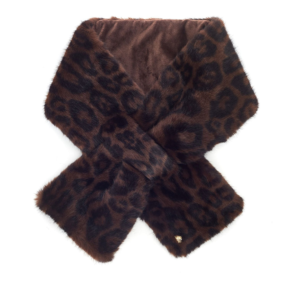 Yolanda Scarf Leopard Faux Fur 