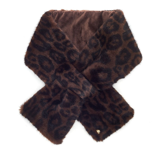 Yolanda Scarf Leopard Faux Fur 