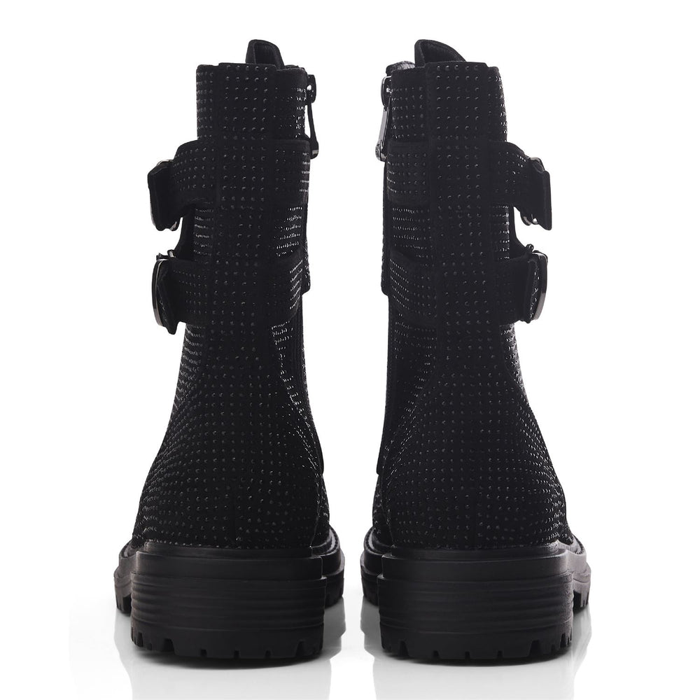 Zori Black Textile Boots