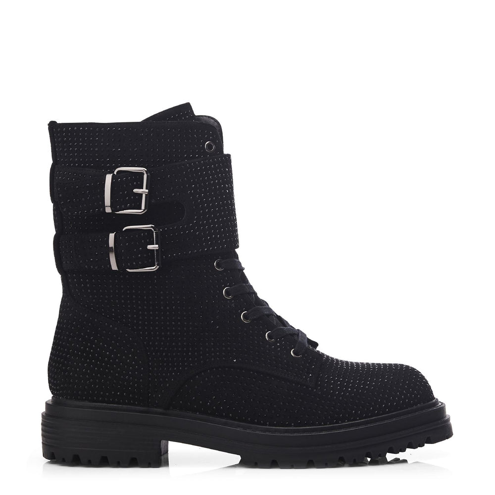 Zori Black Textile Boots