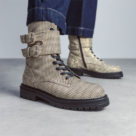 Zori Gold Textile Boots