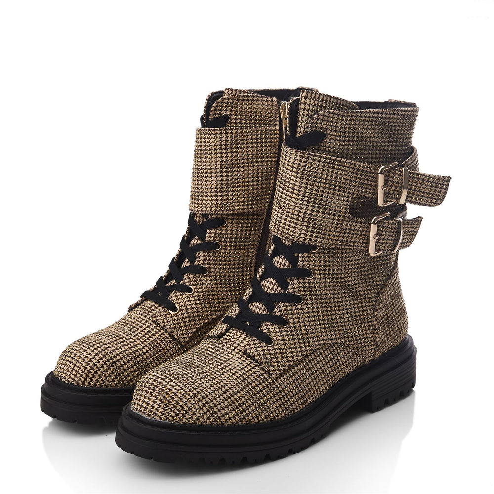 Zori Gold Textile Boots