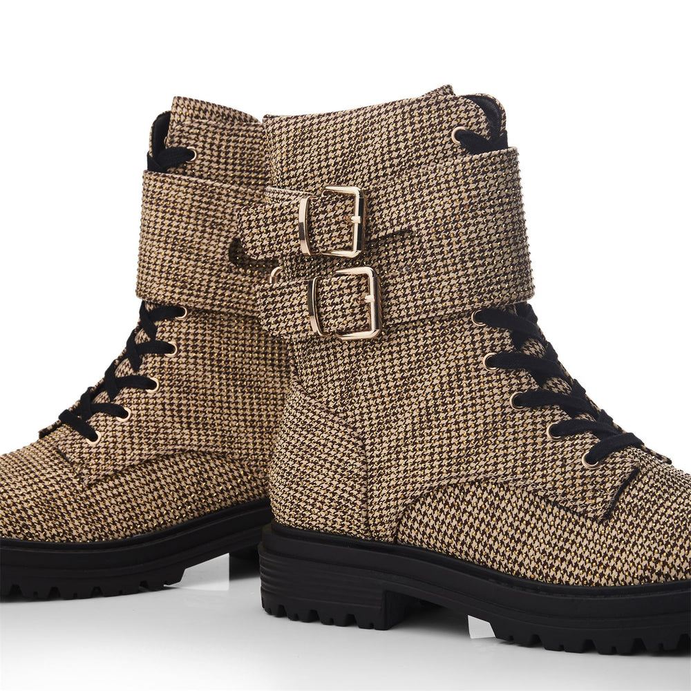 Zori Gold Textile Boots