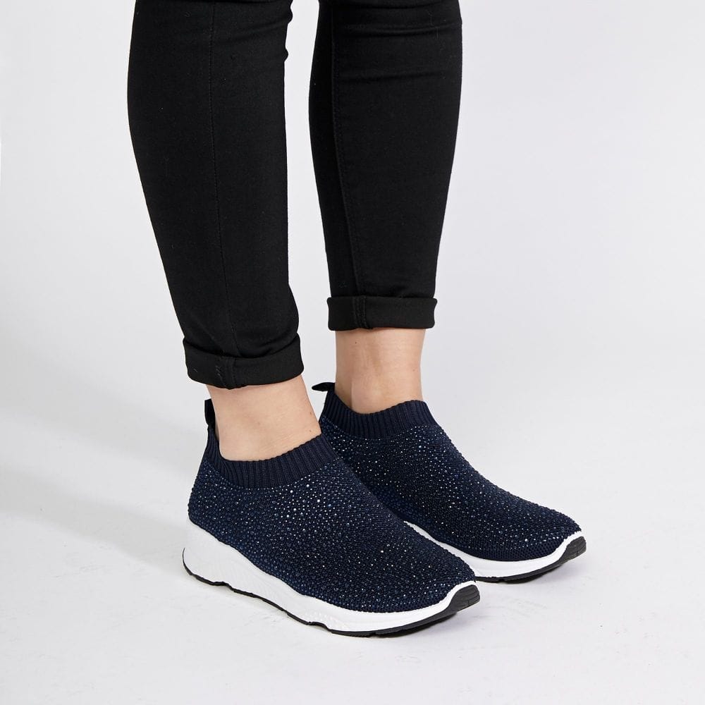 Breana Navy Textile - Shoes from Moda 