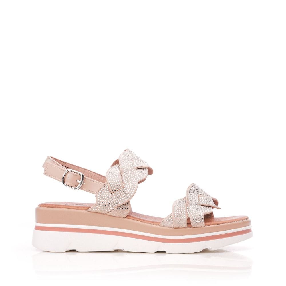 Octavie Rose Gold Alcantara - Sandals from Moda in Pelle UK